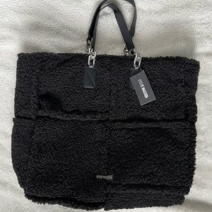 Steve Madden Bcrush oversized teddy tote bag